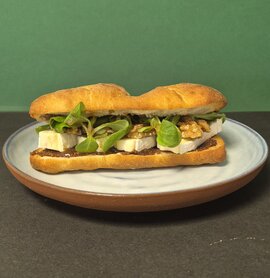 Brie, walnoot, vijgen